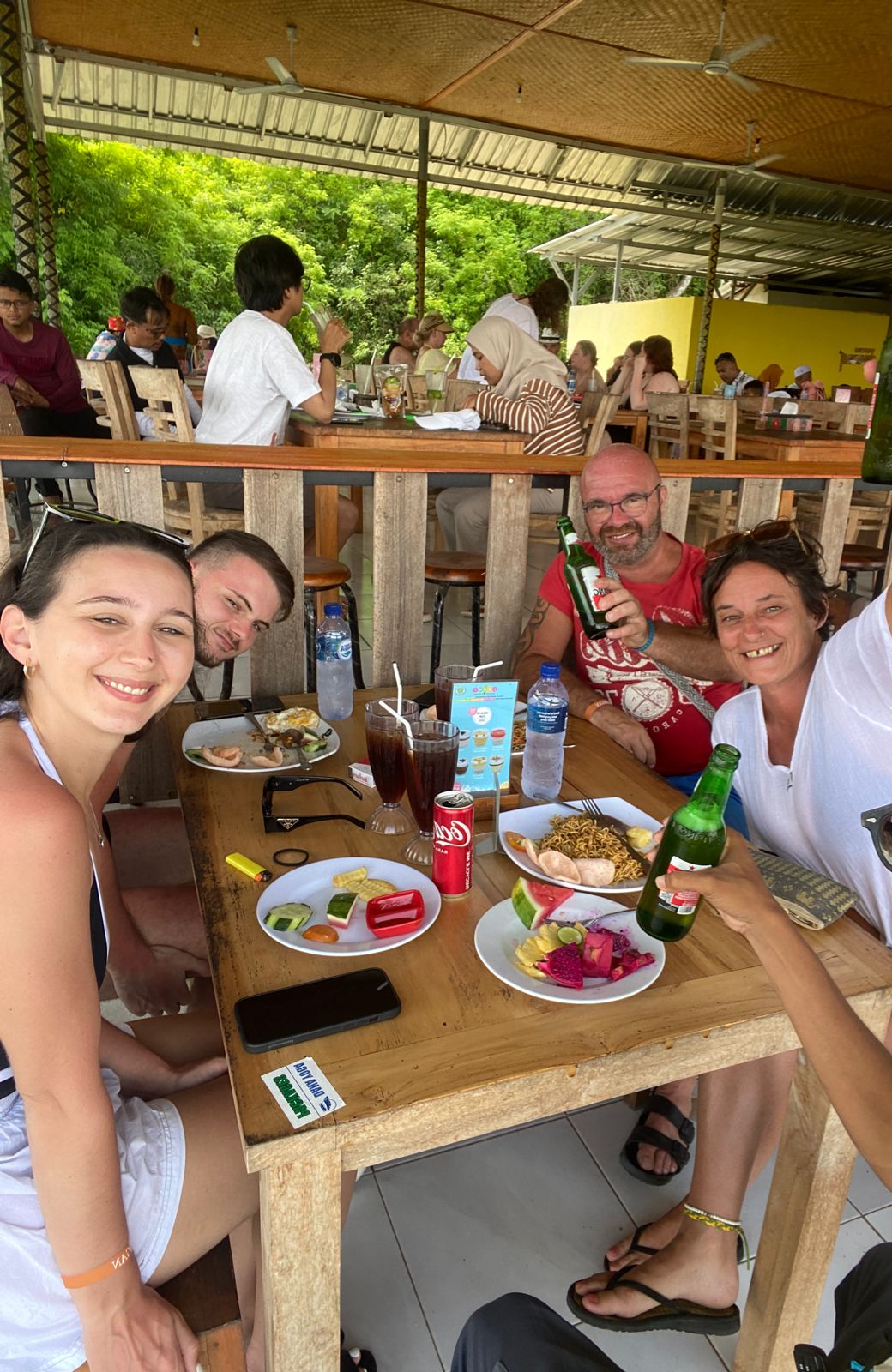 Clients enjoying local Balinese lunch