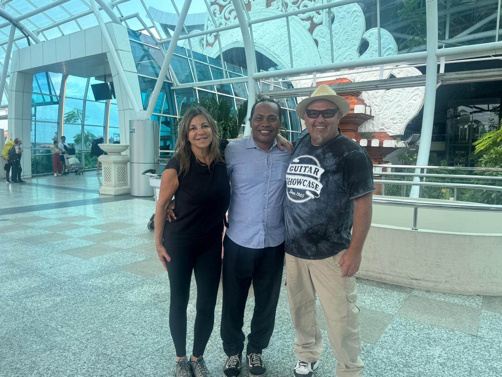Couple clients at Bali airport