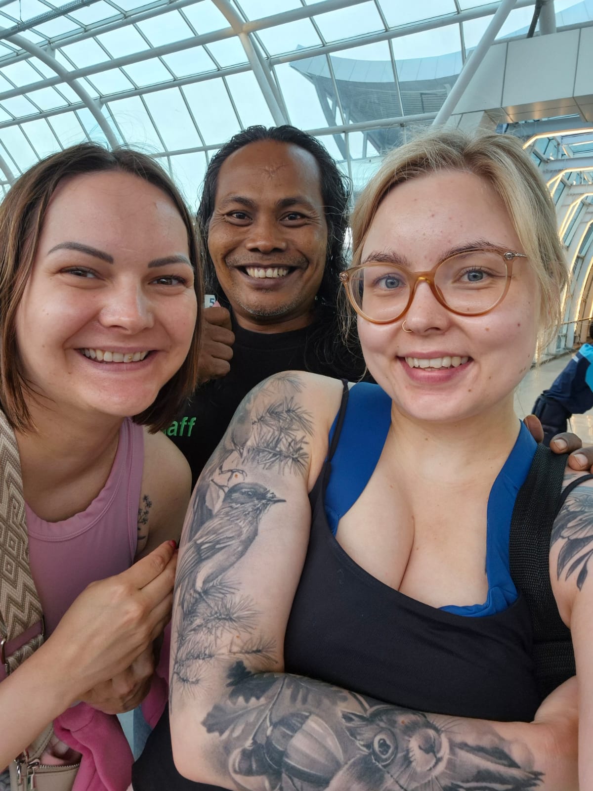 Selfie with happy clients